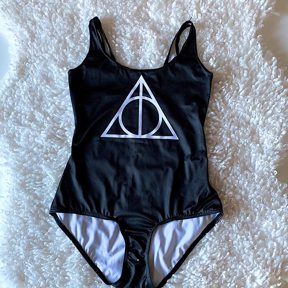 Blackmilk M Deathly Hallows Black Bodysuit Harry Potter - Picture 1 of 6